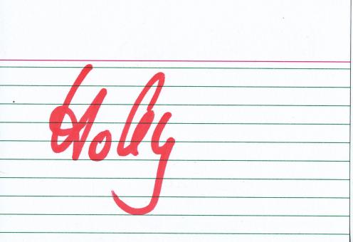 Holly   Köln 50667  TV Serie   Blanko Karte original signiert 