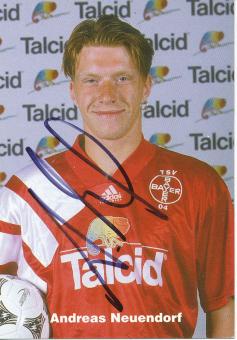 Andreas Neuendorf   1994/1995  Bayer 04 Leverkusen Fußball Autogrammkarte original signiert 