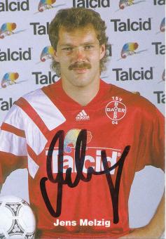 Jens Melzig  1994/1995  Bayer 04 Leverkusen Fußball Autogrammkarte original signiert 