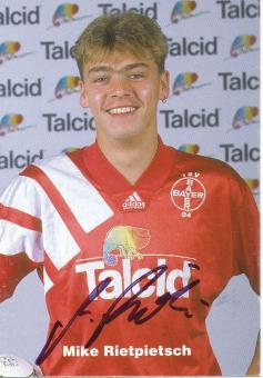 Mike Rietpietsch  1994/1995  Bayer 04 Leverkusen Fußball Autogrammkarte original signiert 