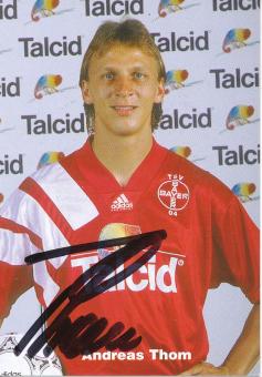 Andreas Thom  1994/1995  Bayer 04 Leverkusen Fußball Autogrammkarte original signiert 