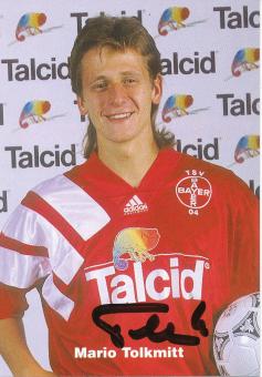 Mario Tolkmitt  1994/1995  Bayer 04 Leverkusen Fußball Autogrammkarte original signiert 