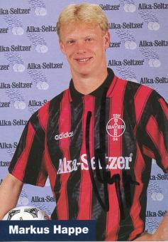 Markus Happe  1995/1996  Bayer 04 Leverkusen Fußball Autogrammkarte original signiert 