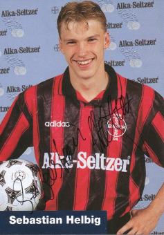 Sebastian Helbig  1995/1996  Bayer 04 Leverkusen Fußball Autogrammkarte original signiert 