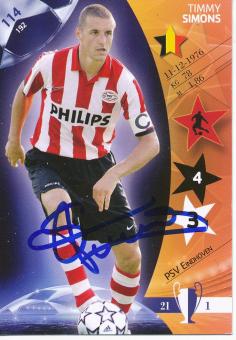 Timmy Simons  PSV Eindhoven   Panini CL 2007  Card original signiert 