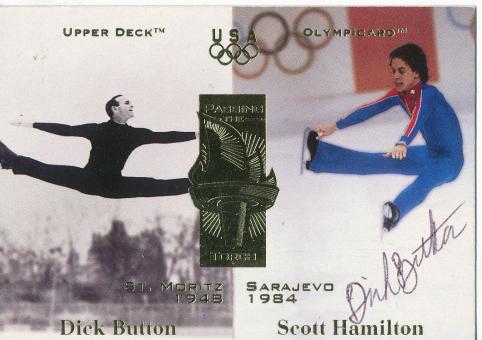 Scott Hamilton USA Eiskunstlauf Trading Card original signiert 
