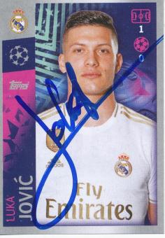 Luka Jovic  Real Madrid  2019/2020  Champions League Topps Sticker orig. signiert 