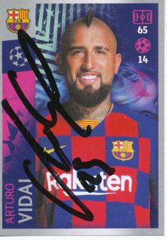 Arturo Vidal  FC Barcelona  2019/2020  Champions League Topps Sticker orig. signiert 