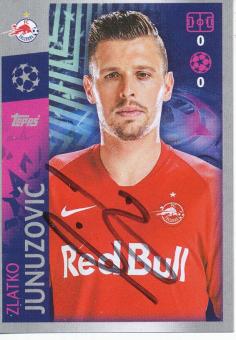 Zlatko Junuzovic  RB Salzburg  2019/2020  Champions League Topps Sticker orig. signiert 