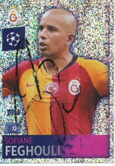 Sofiane Feghouli  Galatasaray Istanbul  2019/2020  Champions League Topps Sticker orig. signiert 