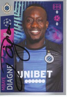 Mbaye Diagne  FC Brügge  2019/2020  Champions League Topps Sticker orig. signiert 