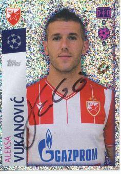 Aleksa Vukanovic  Roter Stern Belgrad  2019/2020  Champions League Topps Sticker orig. signiert 