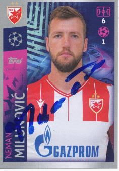 Neman Milunovic  Roter Stern Belgrad  2019/2020  Champions League Topps Sticker orig. signiert 