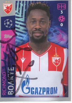 Richmond Boakye  Roter Stern Belgrad  2019/2020  Champions League Topps Sticker orig. signiert 