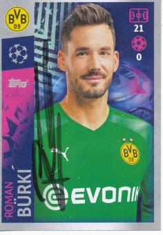 Roman Bürki  Borussia Dortmund  2019/2020  Champions League Topps Sticker orig. signiert 