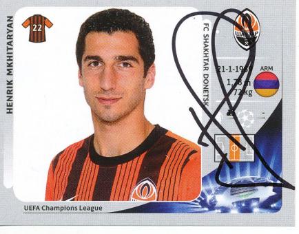 Henrik Mkhitaryan  Shakhtar Donetsk  Panini CL 2012/2013  Sticker original signiert 