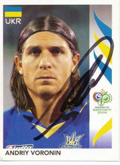 Andriy Voronin  Ukraine  Panini  WM 2006  Sticker original signiert 