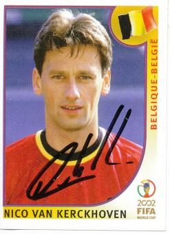 Nico van Kerckhoven  Belgien  Panini  WM 2002  Sticker original signiert 