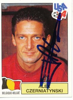 Alex Czerniatynski  Belgien  Panini  WM 1994  Sticker original signiert 