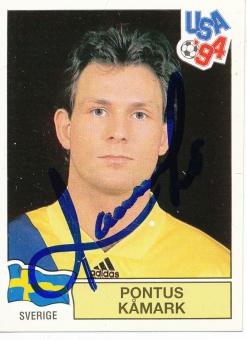 Pontus Kamark  Schweden  Panini  WM 1994  Sticker original signiert 