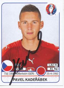 Pavel Kaderabek  Tschechien  Panini  EM 2016  Sticker original signiert 