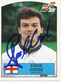 Steve Hodge  England  Panini  EM 1988  Sticker original signiert 