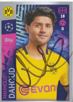 Mohmoud Dahoud  Borussia Dortmund  2019/2020  Champions League Topps Sticker orig. signiert 