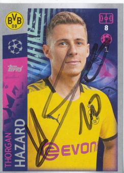 Thorgan Hazard  Borussia Dortmund  2019/2020  Champions League Topps Sticker orig. signiert 