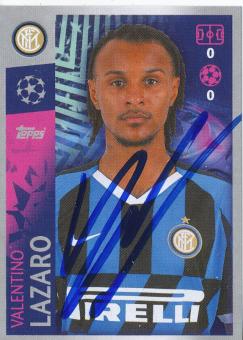 Valentino Lazaro  Inter Mailand  2019/2020  Champions League Topps Sticker orig. signiert 