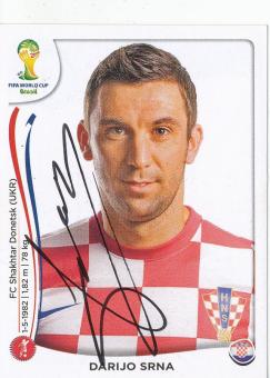 Darijo Srna  Kroatien  WM 2014 Panini Sticker original signiert 