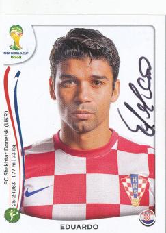 Eduardo  Kroatien  WM 2014 Panini Sticker original signiert 