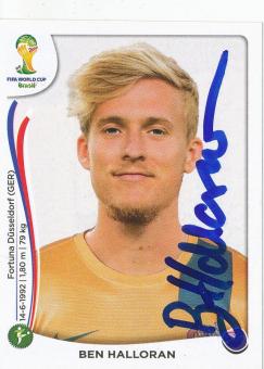 Ben Halloran  Australien  WM 2014 Panini Sticker original signiert 