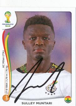 Sulley Muntari  Ghana  WM 2014 Panini Sticker original signiert 