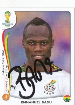 Emmanuel Badu  Ghana  WM 2014 Panini Sticker original signiert 