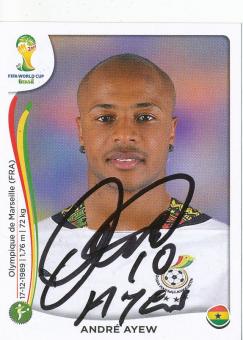 Andre Ayew  Ghana  WM 2014 Panini Sticker original signiert 