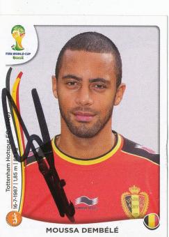Moussa Dembele  Belgien  WM 2014 Panini Sticker original signiert 
