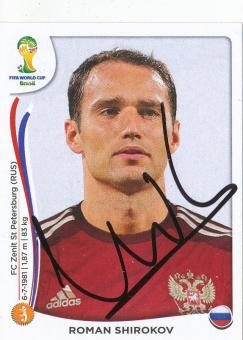 Roman Shirokov  Rußland  WM 2014 Panini Sticker original signiert 