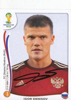 Igor Denisov  Rußland  WM 2014 Panini Sticker original signiert 
