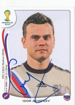 Igor Akinfeev  Rußland  WM 2014 Panini Sticker original signiert 