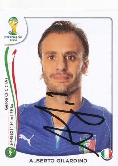 Alberto Gilardino  Italien  WM 2014 Panini Sticker original signiert 