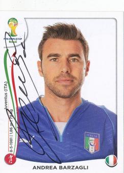 Andrea Barzagli  Italien  WM 2014 Panini Sticker original signiert 