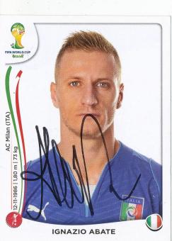 Ignazio Abate  Italien  WM 2014 Panini Sticker original signiert 