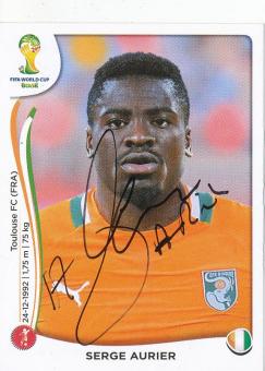 Serge Aurier  Elfenbeinküste  WM 2014 Panini Sticker original signiert 