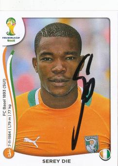Serey Die  Elfenbeinküste  WM 2014 Panini Sticker original signiert 