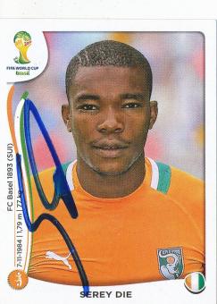 Serey Die  Elfenbeinküste  WM 2014 Panini Sticker original signiert 
