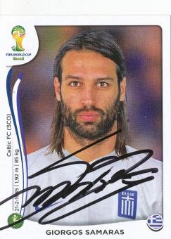 Giorgos Samaras  Griechenland  WM 2014 Panini Sticker original signiert 