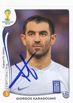 Giorgos Karagounis  Griechenland  WM 2014 Panini Sticker original signiert 