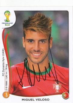 Miguel Veloso  Portugal  WM 2014 Panini Sticker original signiert 