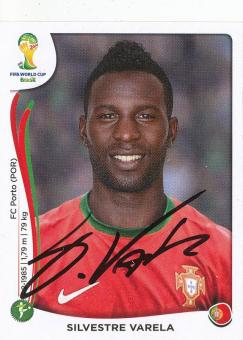 Silvestre Varela  Portugal  WM 2014 Panini Sticker original signiert 