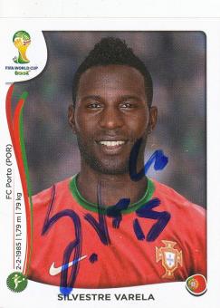 Silvestre Varela  Portugal  WM 2014 Panini Sticker original signiert 